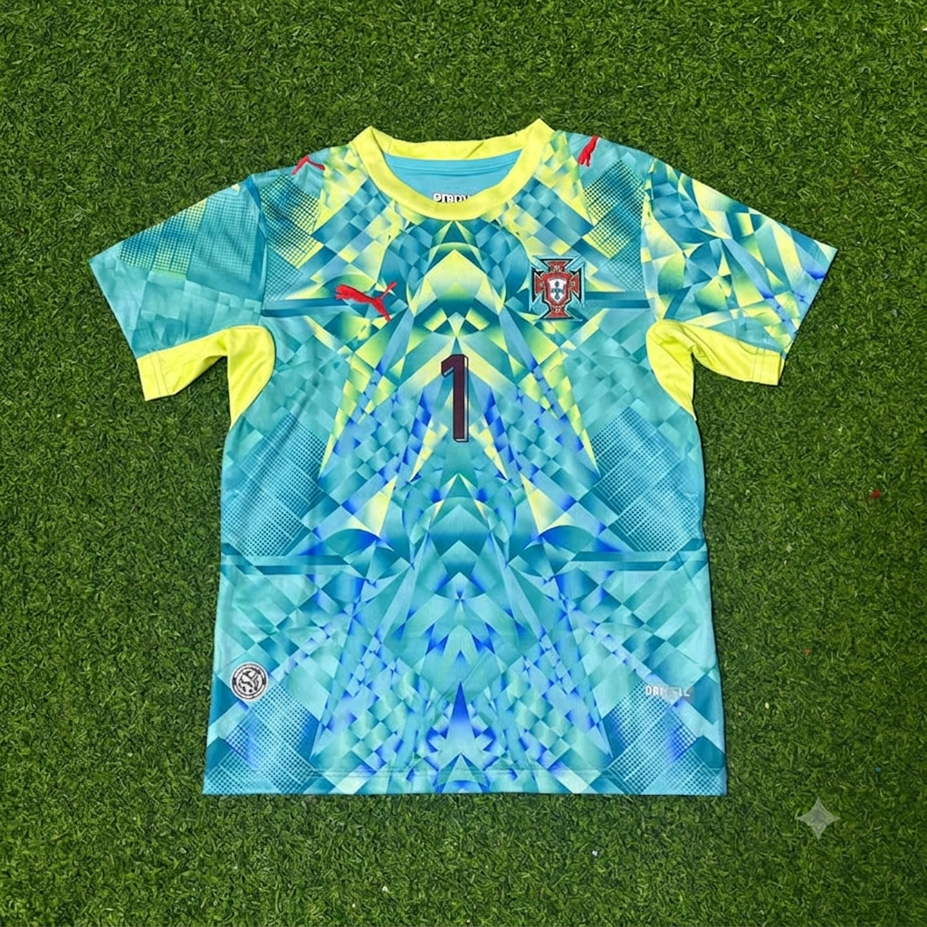 2026 Diogo Costa Portugal Colorful Special Football Jersey – Front View