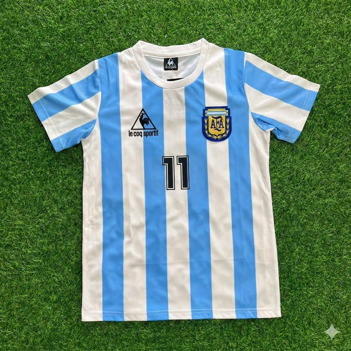 Argentina 1986 Home Retro Football Jersey – Jorge Valdano 11- – Front View