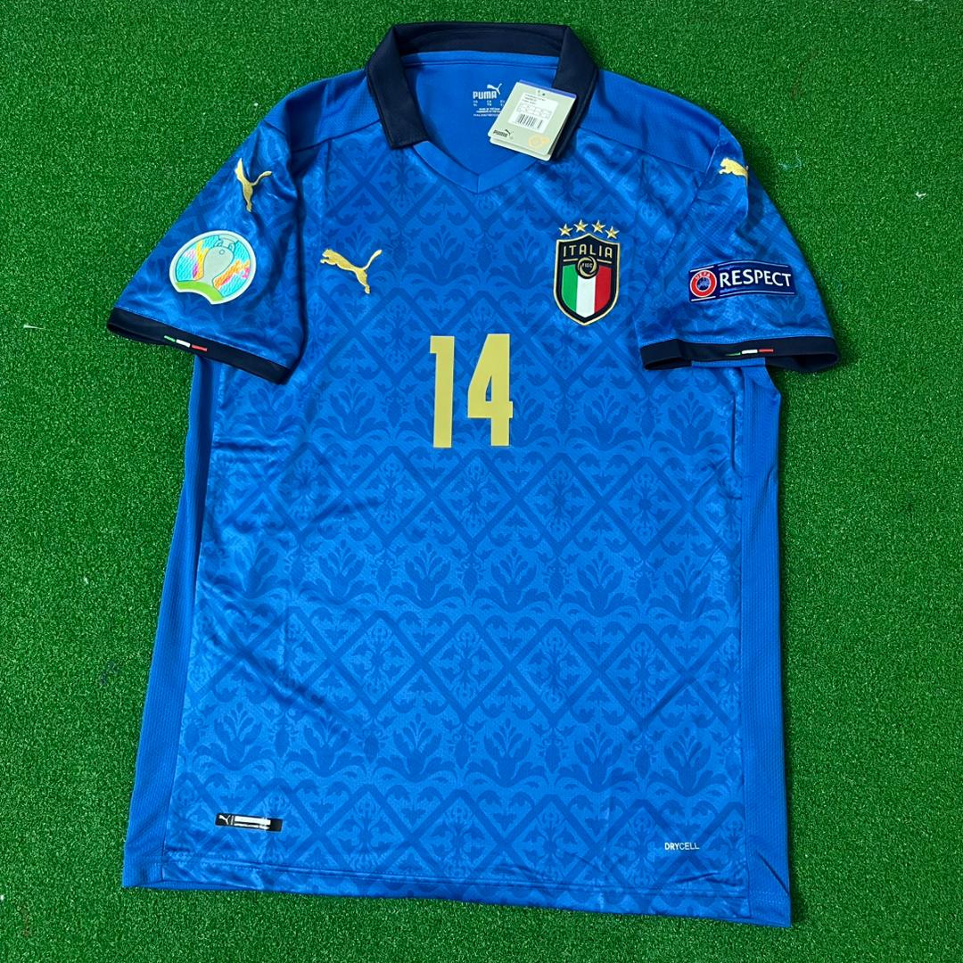 Federico Chiesa – Italy EURO 2020 Final Retro Soccer Jersey – | | – 5