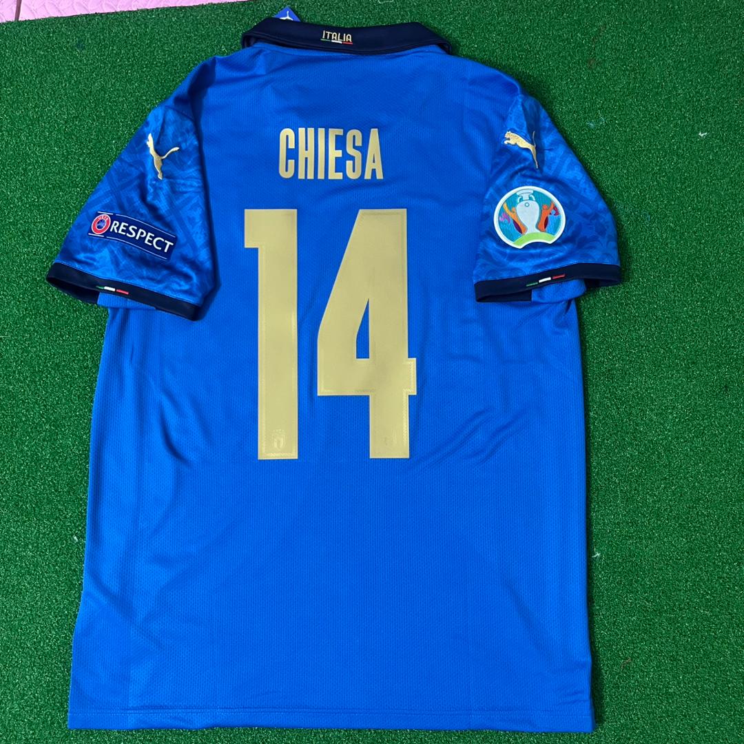Federico Chiesa – Italy EURO 2020 Final Retro Soccer Jersey – | | – Detailed View