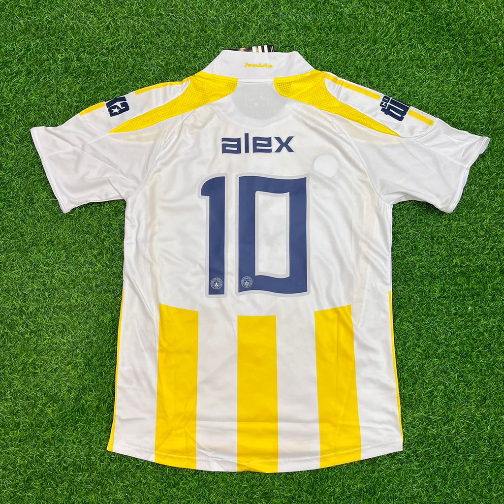Alex de Souza Fenerbahçe 2007-2008 White Retro Kit Jersey – | | – Back View