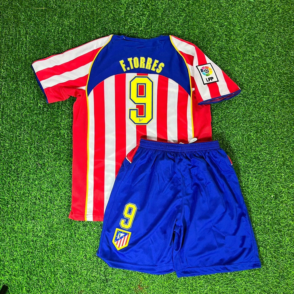 Fernando Torres Atletico Madrid Kids SpiderMan Retro Football Jersey – Back View