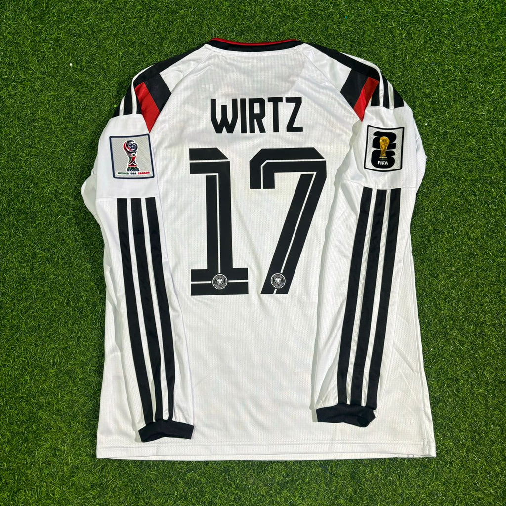 Florian Wirtz #17 Germany 2026 World Cup Long Sleeve Home Football Jersey – Back View