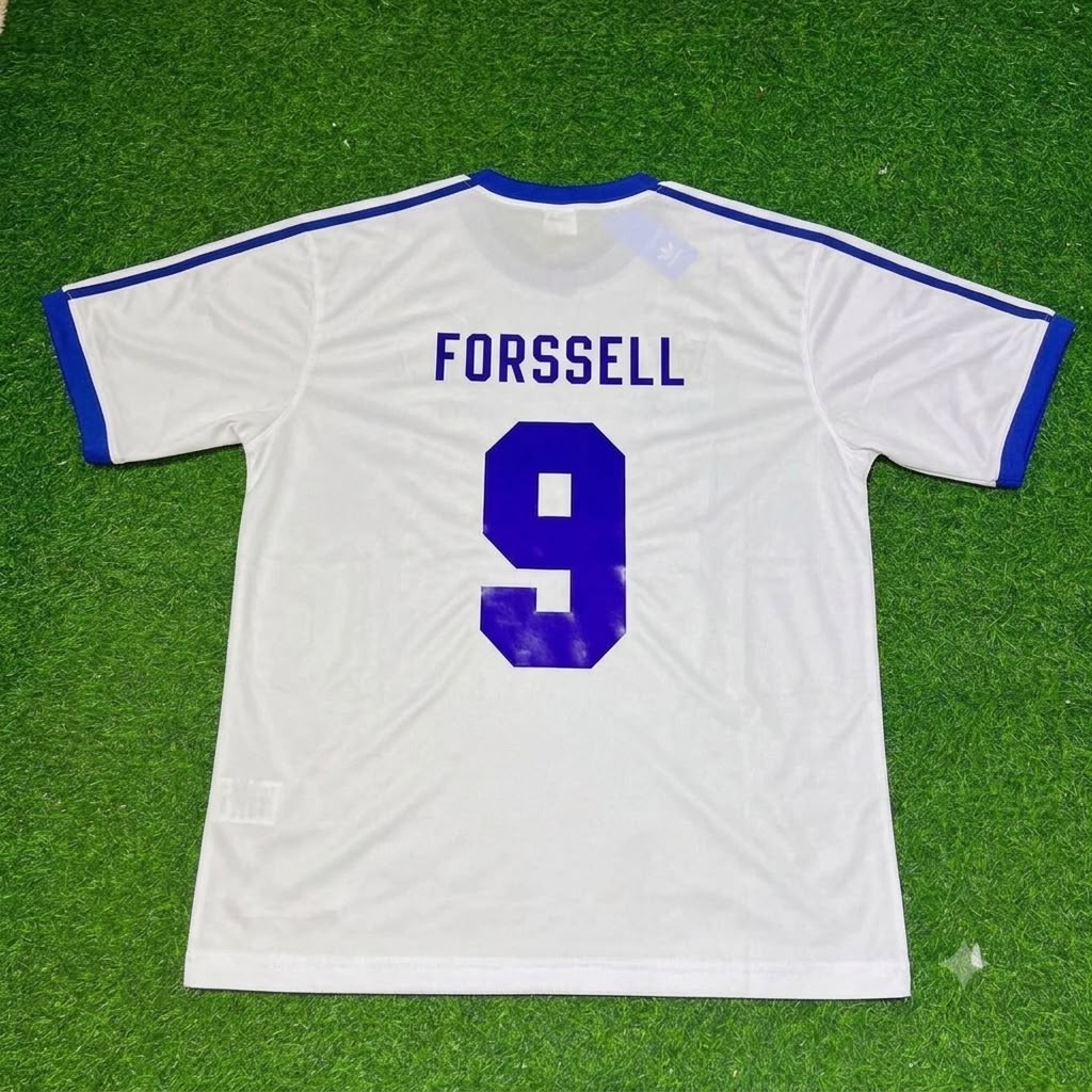 Mikael Forssell Finland Home Retro Football Shirt Jalkapallopaita – Back View