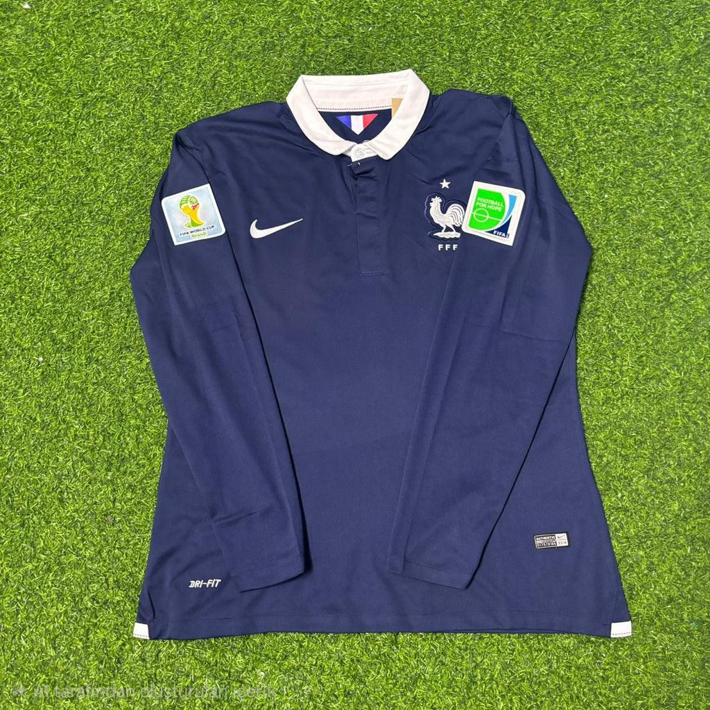 2014 France World Cup Karim Benzema #10 Long Sleeve Football Jersey – Front View