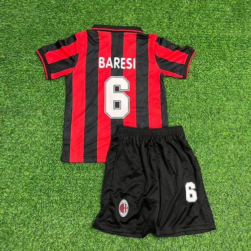 1993/94 AC Milan Retro Kids Soccer Jersey Kinder Football Jersey – Franco Baresi – Back View