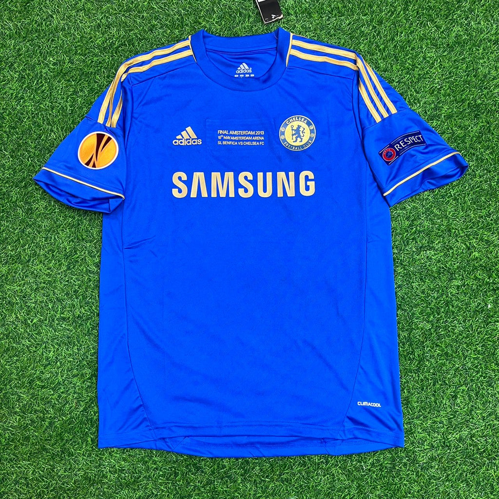 Frank Lampard Chelsea 2013 Final Blue Retro Kit Soccer Jersey – Front View