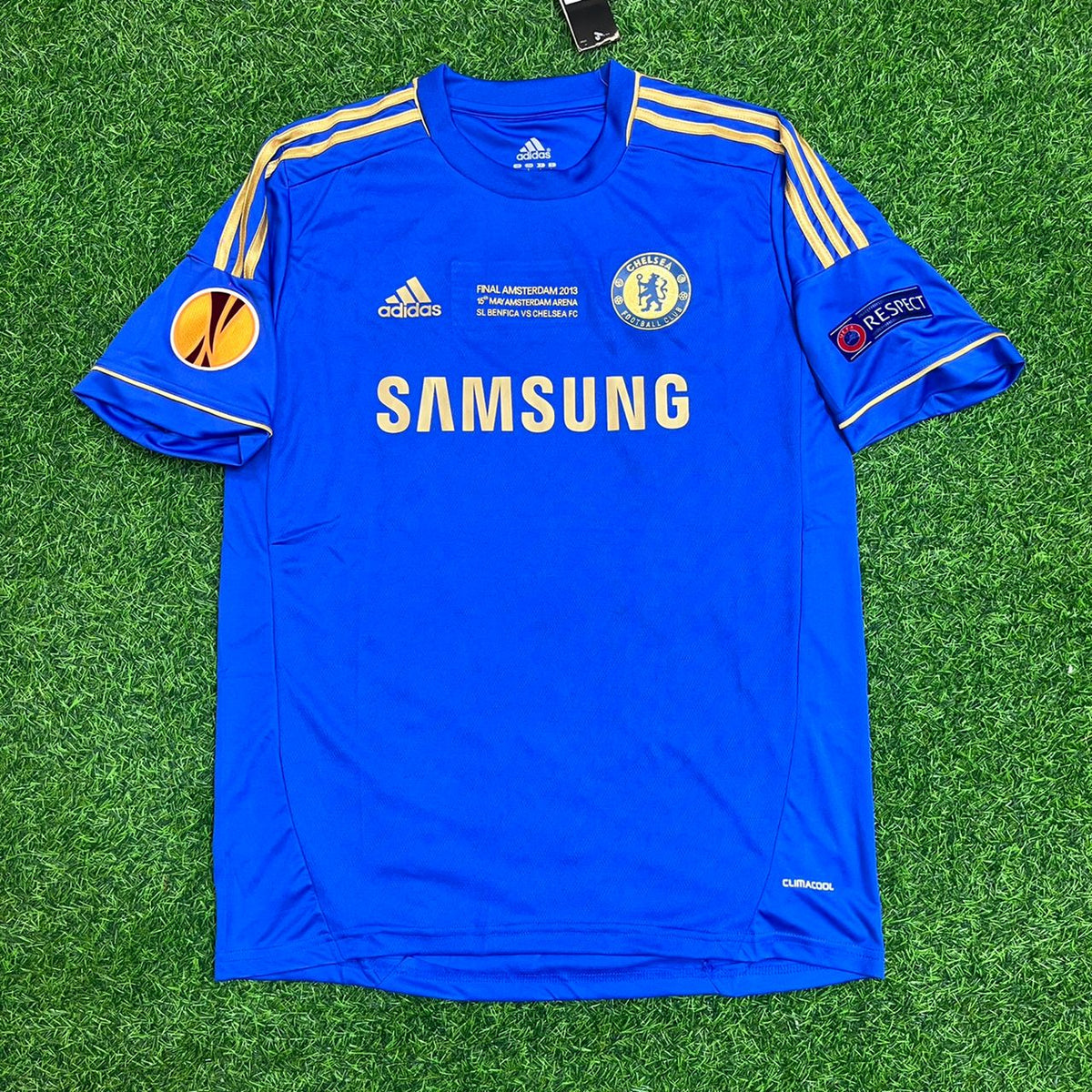 2013 Frank Lampard Chelsea Final Blue Retro Kit Football Jersey – Front View