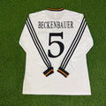Franz Beckenbauer #5 Germany Long Sleeve Retro Football Jersey – Back View