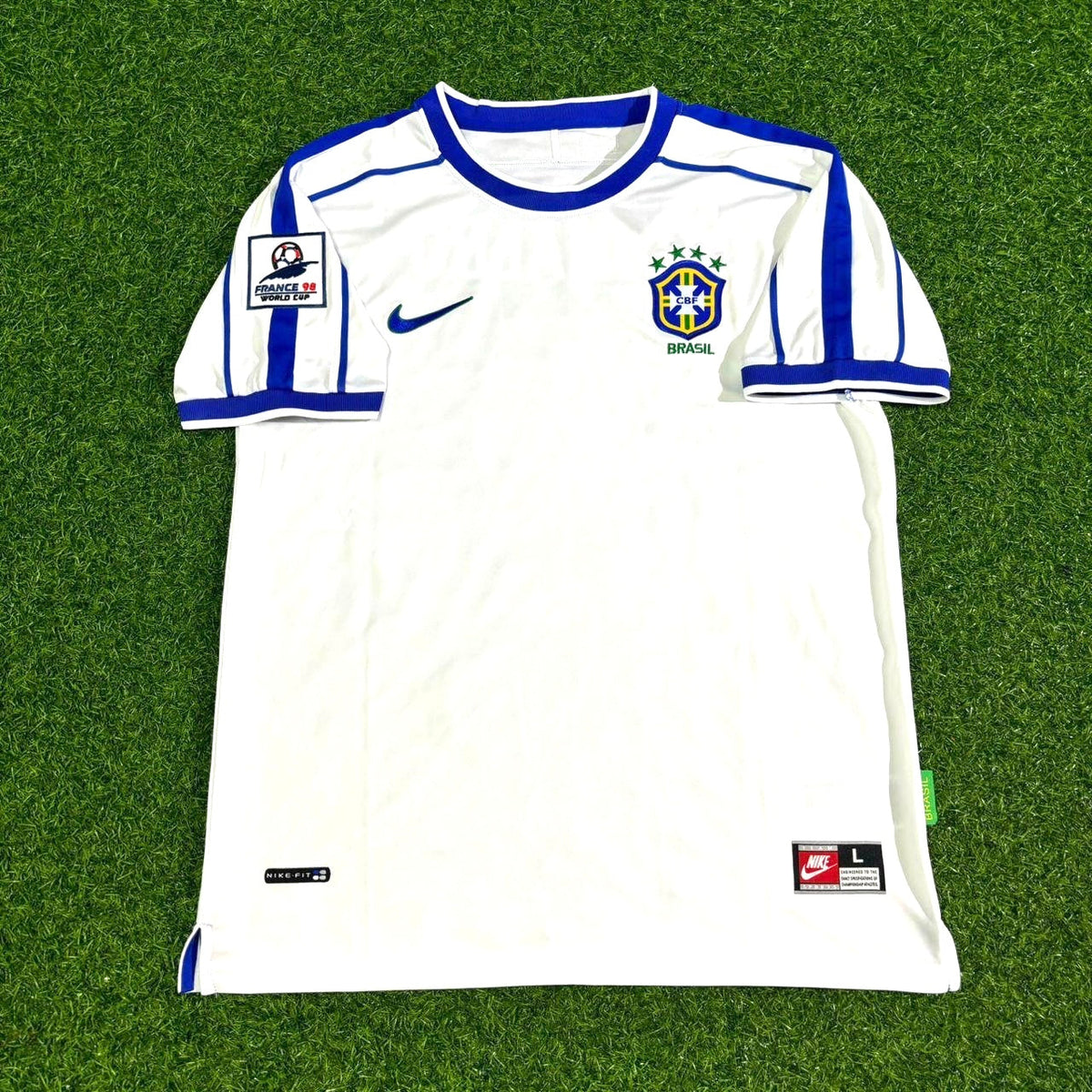 1998 Brazil World Cup Alex De Souza #19 Retro Football Jersey – Front View