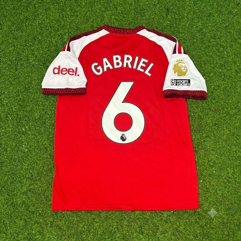 2027 Gabriel Magalhães Arsenal Home Football Jersey Soccer – Back View