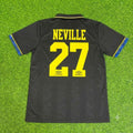 Gary Neville Manchester United 1992 1993 Retro Retro Football Jersey – Back View
