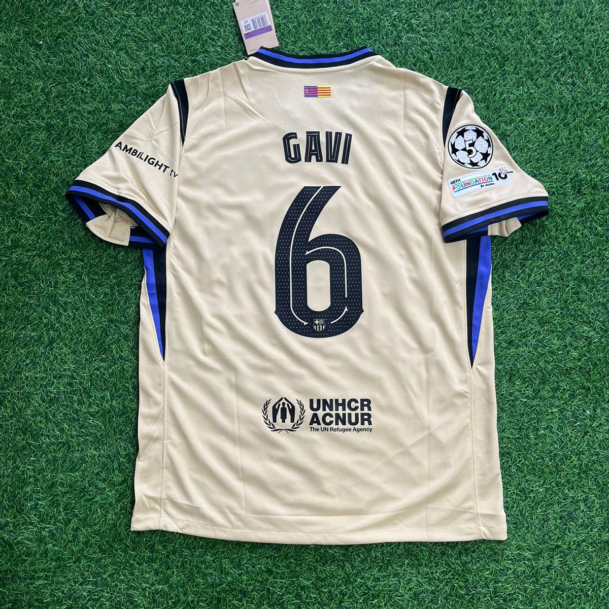 2026 Gavi Barcelona Away Football Jersey – Back View