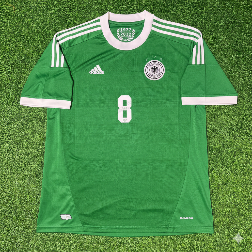 2012 Germany EURO Mesut Özil Green Retro Football Jersey – Front View