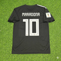 Argentina Black Retro Football Jersey – Diego Armando Maradona – Back View
