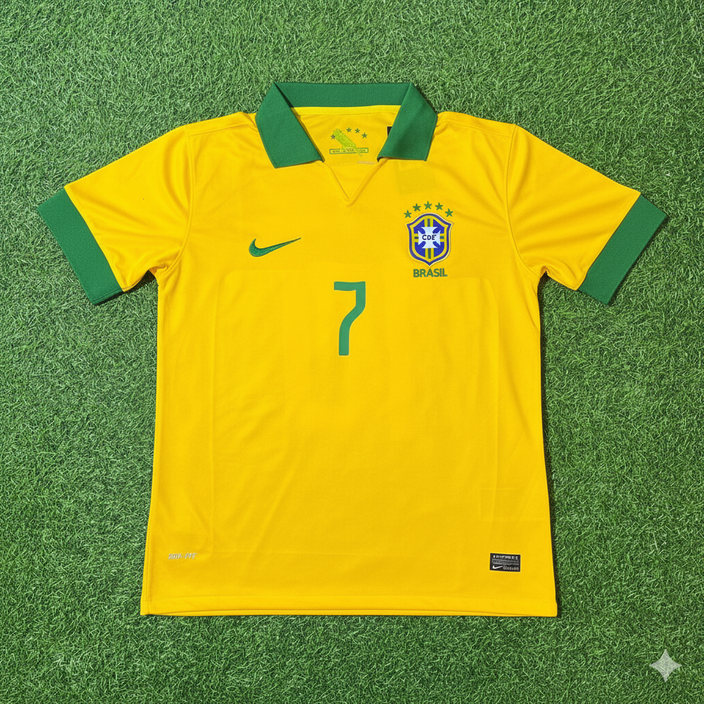 Jairzinho Brazil Retro Football Jersey – Front View