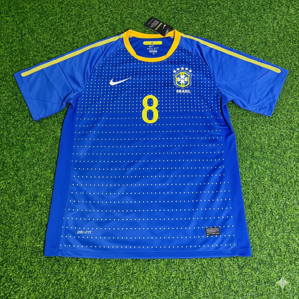 Brazil Retro Blue Jersey – Socrates – Front View