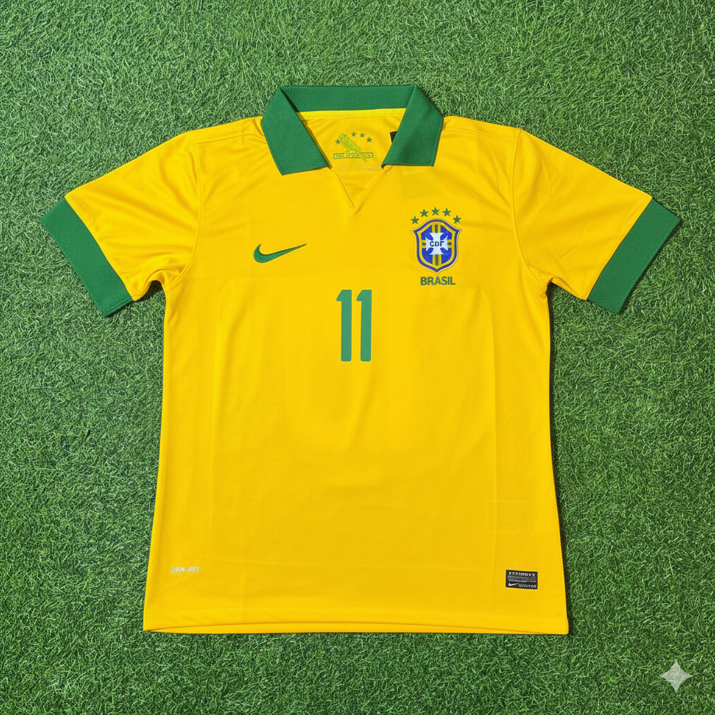 Ze Roberto Brazil Retro Football Jersey – Front View