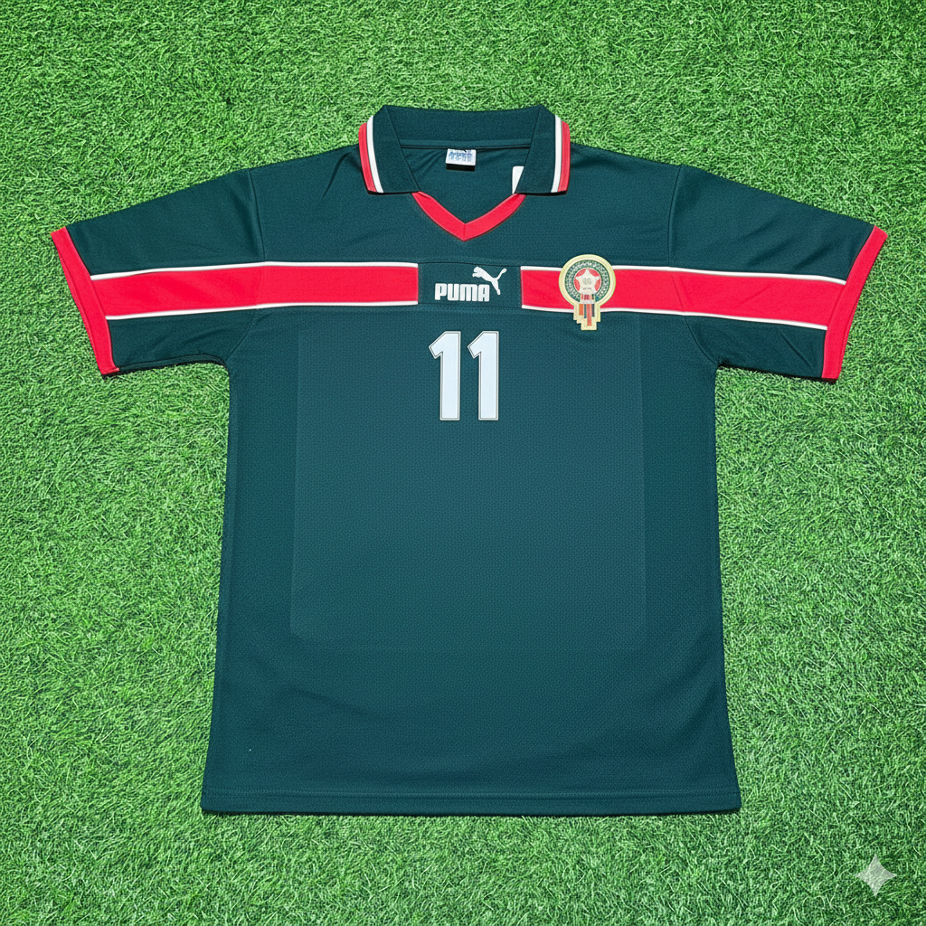 Ismael Saibari Morocco Home Retro Football Jersey – Front View