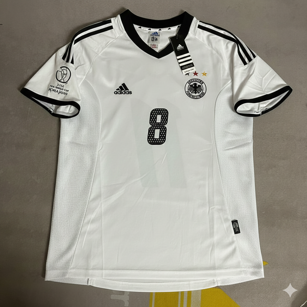 Germany Deutschland 2002 World Cup Japan Korea White Retro Jersey – Torsten Frings – Front View