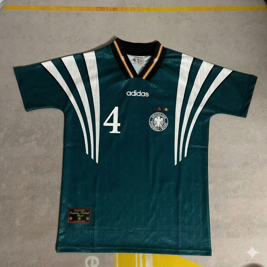 1996 Germany EURO Steffen Freund Deutschland Retro Football Jersey – Front View
