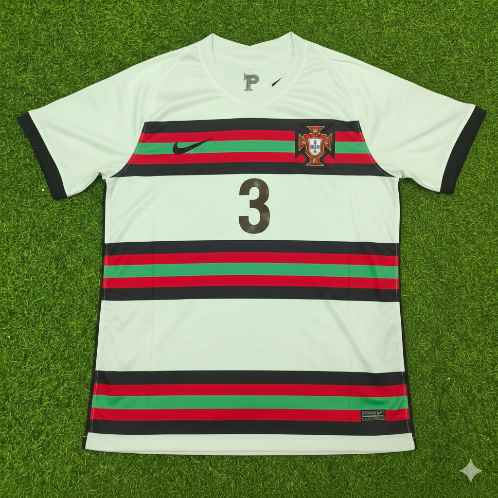 Portugal EURO 2020 Retro Away Football Jersey – Pepe – Front View