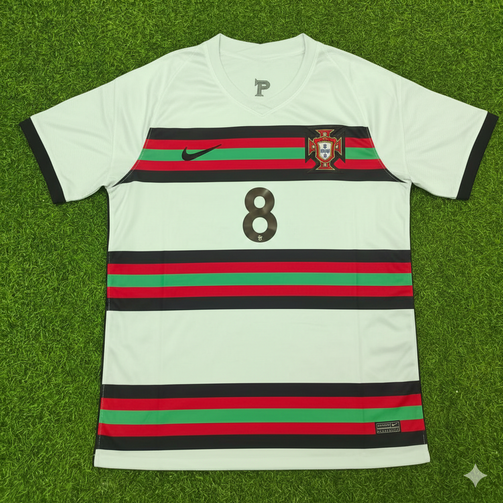 2020 Portugal EURO Joao Moutinho Retro Away Football Jersey – Front View