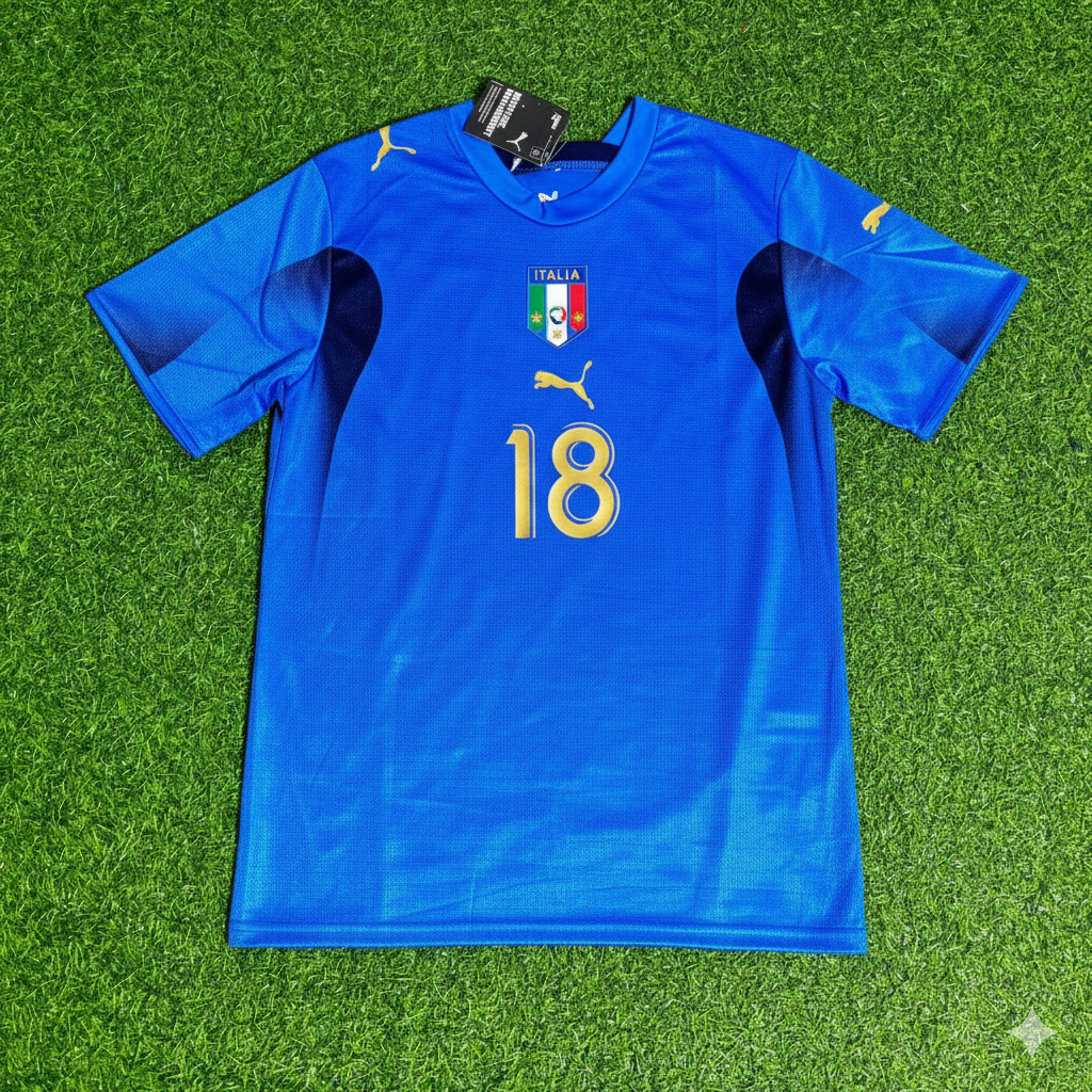 Italy 2006 World Cup Final Retro Jersey – Filippo Inzaghi 18 - – Front View