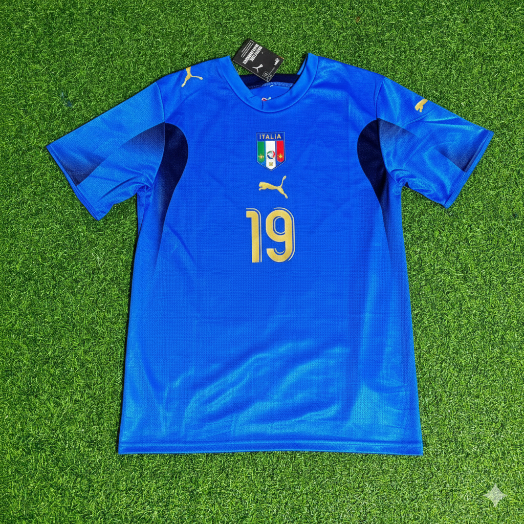 Italy 2006 World Cup Final Retro Jersey – Gianluca Zambrotta 19 - – Front View