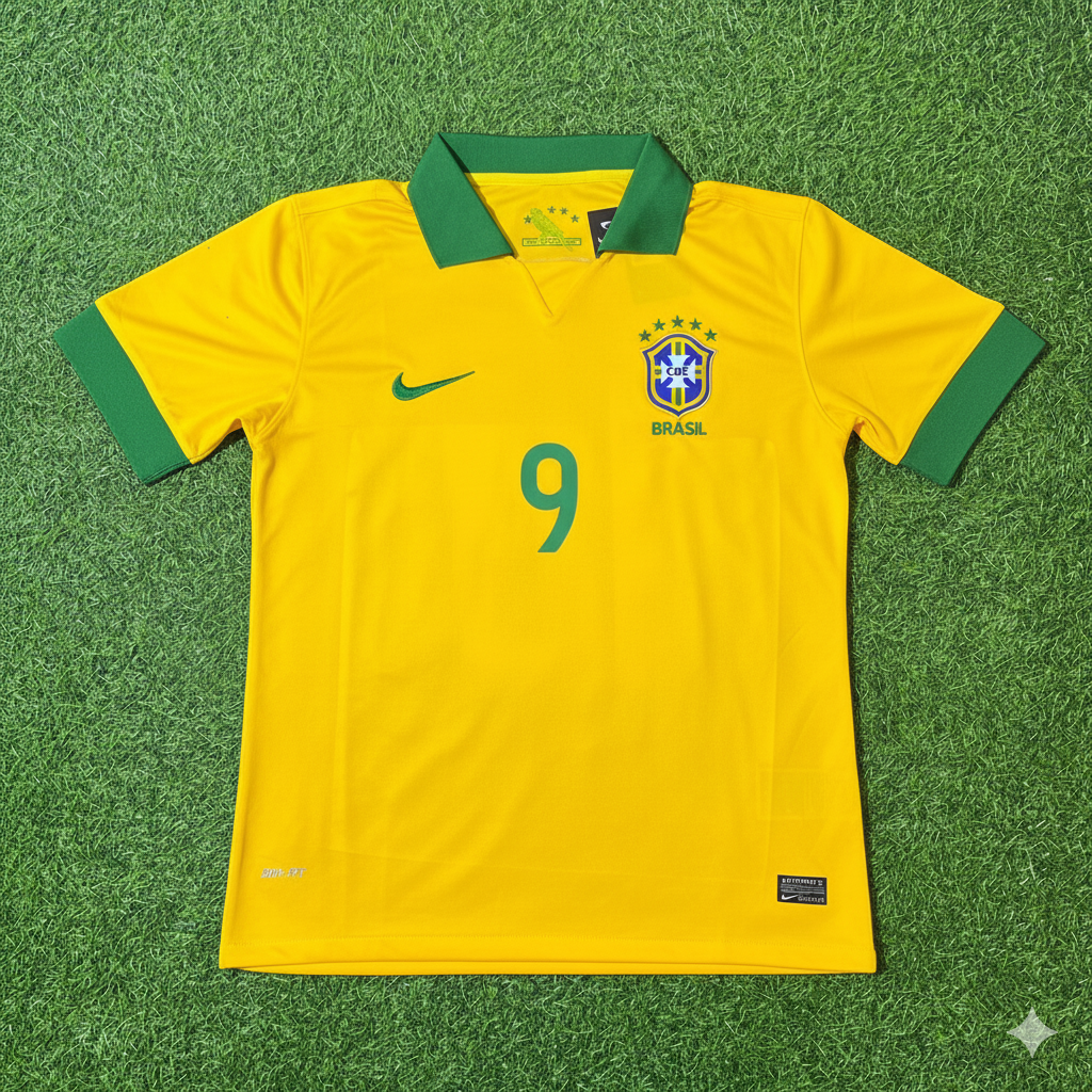 Ronaldo Nazario Brazil Retro Football Jersey Collection – Front View