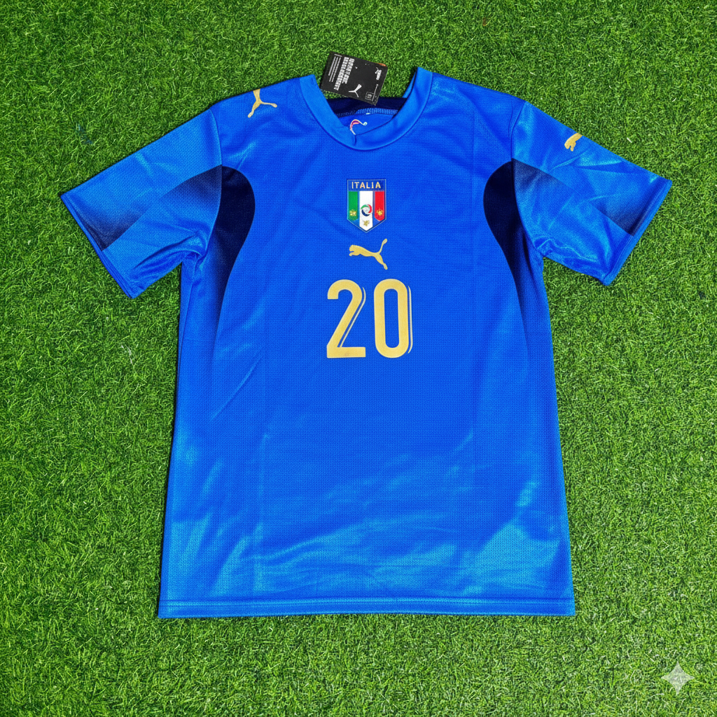 2006 Italy World Cup Simone Perrotta 20 - Final Retro Football Jersey – Front View