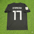 2018 Argentina World Cup Nicolas Otamendi Black Retro Football Jersey – Back View