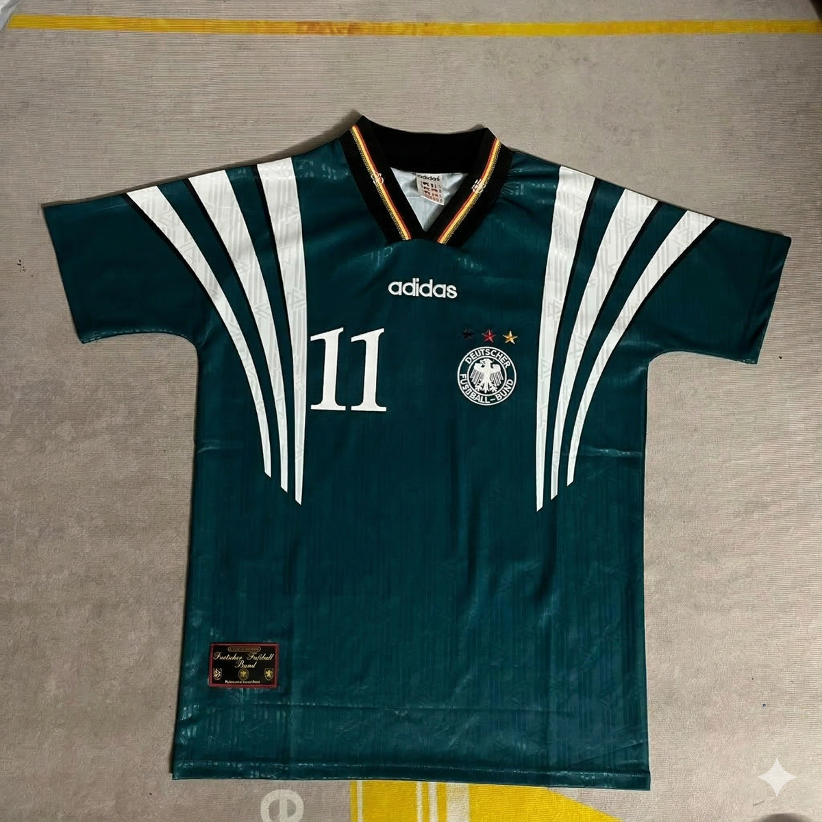 1996 Germany EURO Stefan Kuntz Deutschland Retro Football Jersey – Front View