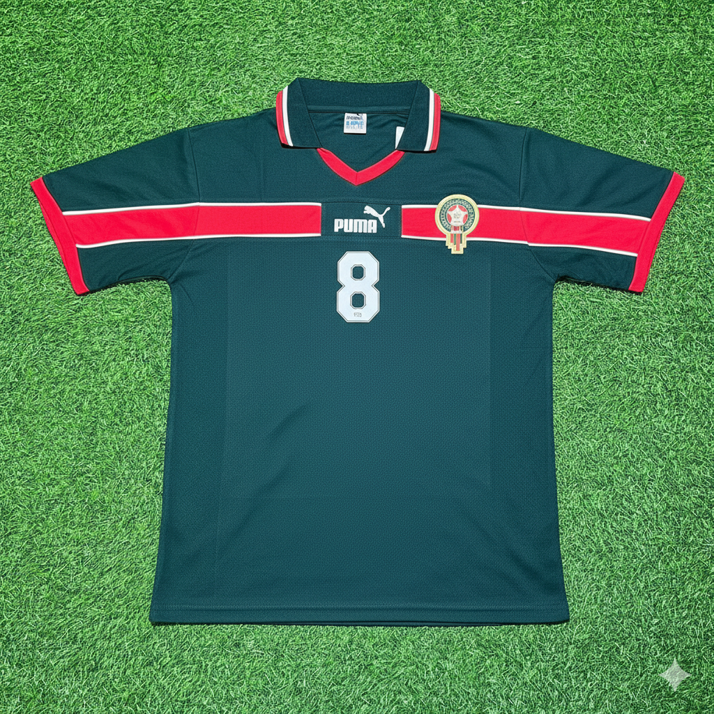 Azzedine Ounahi Morocco Home Retro Football Jersey – Front View