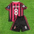 Gennaro Gattuso #8 - AC Milan 2009 2010 Kids Kit Jersey Kinder Enfant – Back View