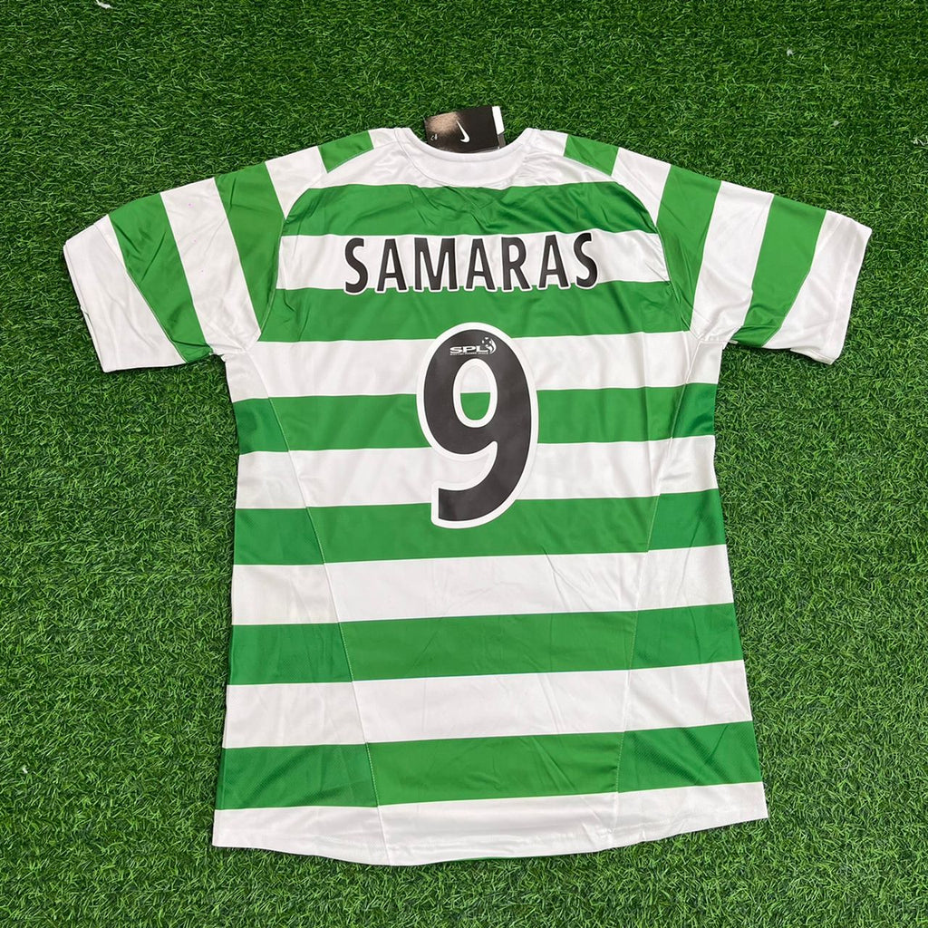 Georgios Samaras Celtic Retro Home Football Jersey – Back View