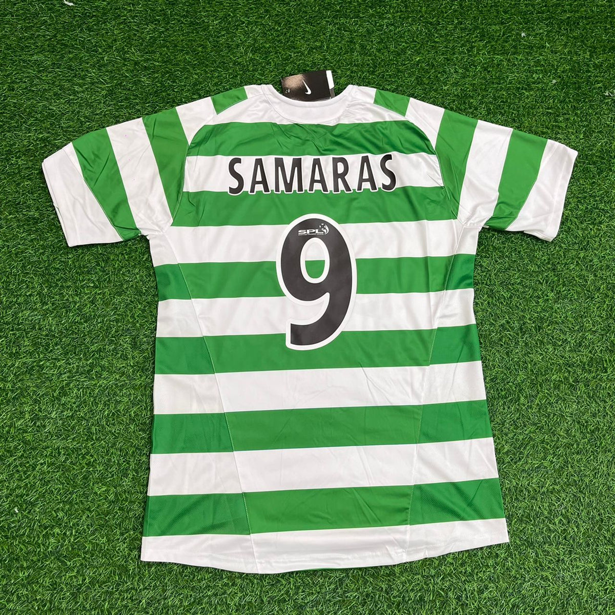 Georgios Samaras Celtic Retro Home Football Jersey – Back View