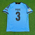 Gerard Pique Spain EURO 2012 Final Retro Football Jersey – Back View