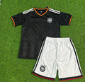 Germany Black Retro Kids Football Jersey – Back View
