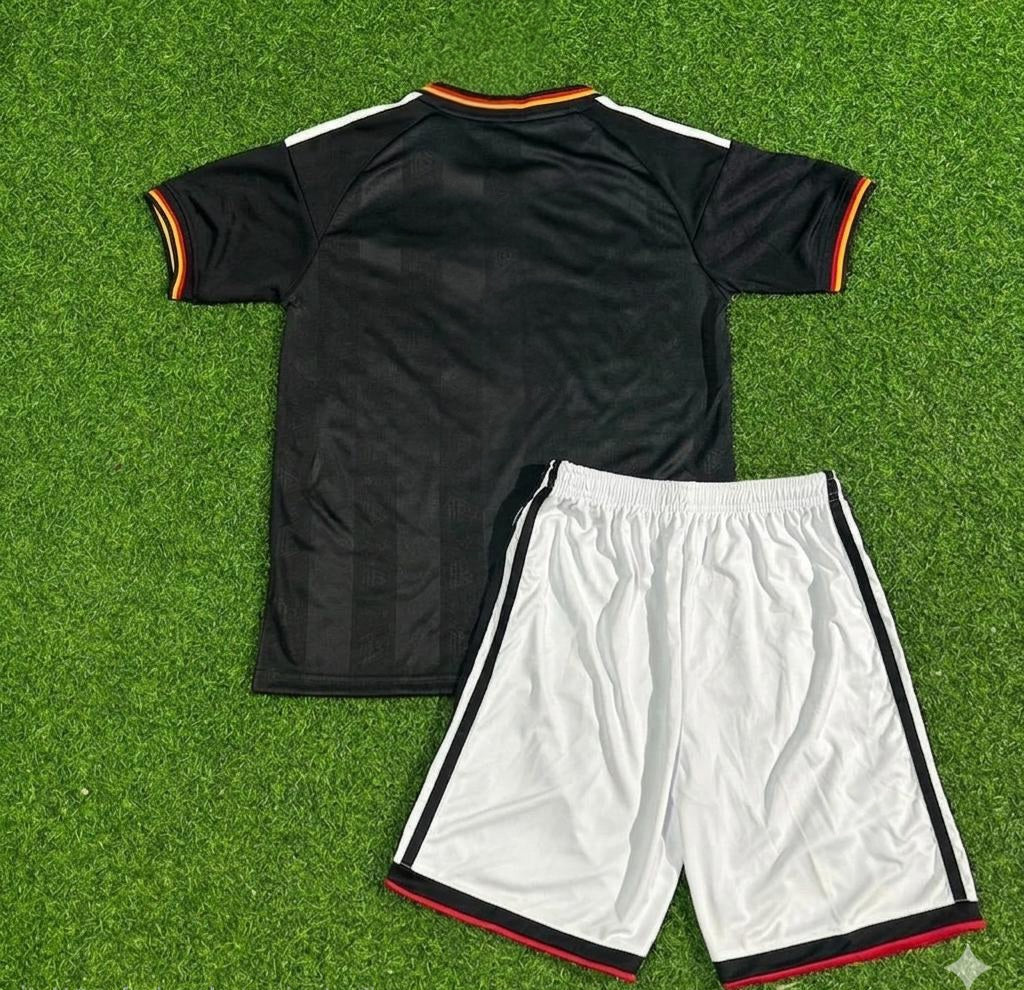 Germany Black Retro Kids Football Jersey – Front View