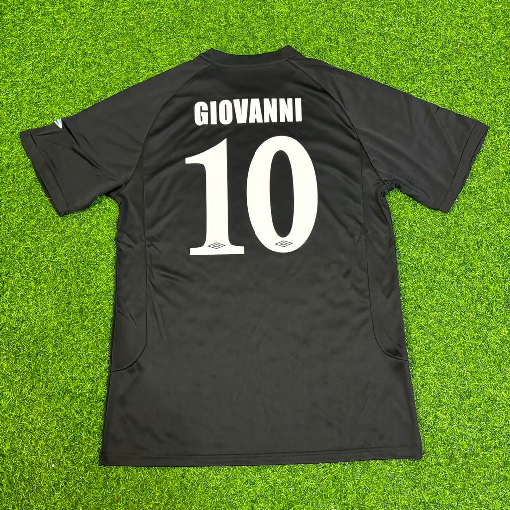 Giovanni Silva de Oliveira Olympiacos 2004-05 – Black Home Retro Kit Jersey – Back View