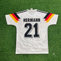 1990 Germany World Cup Günter Hermann Retro Football Jersey – Back View