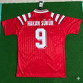 Hakan Sukur Türkiye Turkey Red Nostalgic Retro Football Jersey – Back View