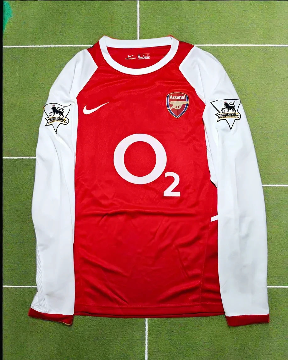 Thierry Henry 14 - Arsenal Home o2 2002 Retro Long Sleeve Kit Jersey – 5
