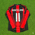 Klaas-Jan Huntelaar AC Milan 2010-2011 Home Long Sleeve Retro Football Jersey – Back View