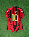 2003/04 Rafael Leao 10 Milan Red & Black Home Retro Football Jersey – Back View