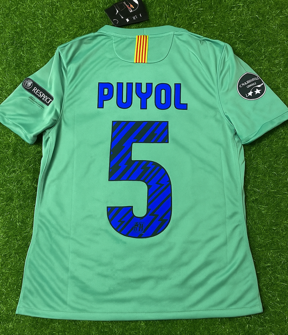 2011/12 Carles Puyol 5 - Barcelona Blue Red Home Retro Football Jersey – Back View