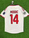 2009 Luka Modric Milan 2010 Season White Retro Football Jersey – Back View