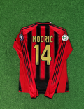 2003/04 Luka Modric 14 Milan Red & Black Home Retro Football Jersey – Back View