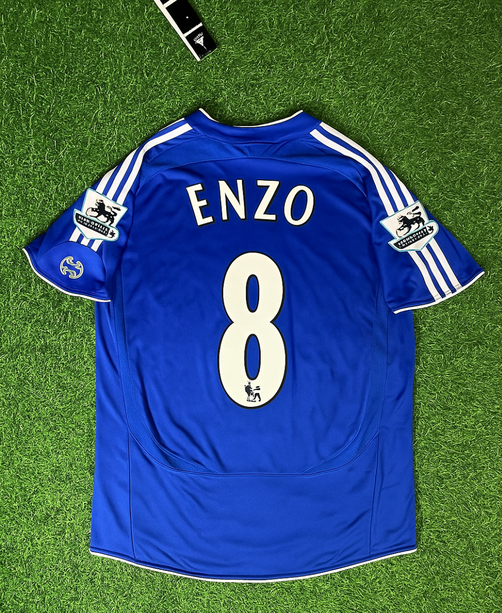 2006 Enzo Fernandez Chelsea 2008 Season Retro Football Jersey – Back View
